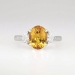 Estate Buttery 3.38ctw Yellow Sapphire & Moon Shape Diamond Ring 18k/Plat