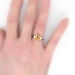 Estate Buttery 3.38ctw Yellow Sapphire & Moon Shape Diamond Ring 18k/Plat