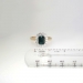 Gorgeous Deep Blue Green Tourmaline & Diamond Halo Ring 14k