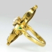 Antique Diamond Ring Art Nouveau 1900's Green Enamel Peruzzi Cushion Cut Old Mine Cut Diamond 18k Yellow Gold Ring