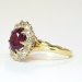 Vintage Edwardian 4.61ct t.w. Rhodolite Garnet & Old European Cut Diamond Ring 18k