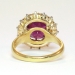 Vintage Edwardian 4.61ct t.w. Rhodolite Garnet & Old European Cut Diamond Ring 18k