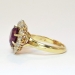 Vintage Edwardian 4.61ct t.w. Rhodolite Garnet & Old European Cut Diamond Ring 18k