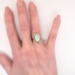 Art Nouveau 1900s 2ctw Opal & Rose Cut Diamond Halo Ring 10k