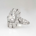 Edwardian 1920's 2.19ct t.w. Old European Cut Diamond Engagement Anniversary Ring Platinum