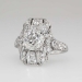 Edwardian 1920's 2.19ct t.w. Old European Cut Diamond Engagement Anniversary Ring Platinum