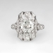 Edwardian 1920's 2.19ct t.w. Old European Cut Diamond Engagement Anniversary Ring Platinum