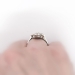 Vintage 1.33ct t.w. Old Mine Cut Diamond Floral Milgrain Bezel Platinum Ring