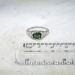 Edwardian 1920's Vintage .81ct t.w. Green Tourmaline & Diamond Filigree Hand Engraved Platinum Ring