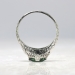 Edwardian 1920's Vintage .81ct t.w. Green Tourmaline & Diamond Filigree Hand Engraved Platinum Ring