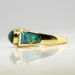 Estate Kabana Cabochon Emerald, Diamond & Opal Inlay 18k Ring