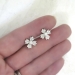 Estate Tiffany & Co. .70ct t.w. Diamond Floret Snowflake Stud Earrings Platinum