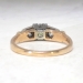 Retro Vintage 1940's .66ct t.w. Old European Cut Diamond Three Stone Engagement Ring 14k