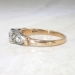 Retro Vintage 1940's .66ct t.w. Old European Cut Diamond Three Stone Engagement Ring 14k