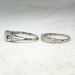 Art Deco 1930's Engagement Wedding Ring Set .11ct t.w. Old European Cut Diamond 18k