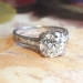 Perfect 1.98ct t.w. Vintage Old European Cushion Cut Diamond Filigree Engagement Ring Platinum