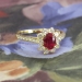 Timeless 1.15ct t.w. Estate Ruby & Diamond Princess Diana Ring 18k