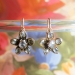 Lovely Victorian 1890's .72ct t.w. Rose Cut Diamond Rose Gold Flower Earrings 14k 