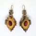 Antique Cameo Earrings Victorian Circa 1890's Carnelian Cameo Pearl Drop Chandelier Earrings 14k Gold