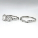 Vintage Art Deco 1930's .81ct t.w. Rare Engagement Wedding Ring Band Set Platinum