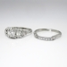 Vintage Art Deco 1930's .81ct t.w. Rare Engagement Wedding Ring Band Set Platinum