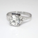 Vintage Art Deco 1930's 1.79ct t.w. Old European Cut Diamond & Lab Sapphire Engagement Ring Platinum