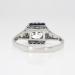 Vintage Art Deco 1930's 1.79ct t.w. Old European Cut Diamond & Lab Sapphire Engagement Ring Platinum