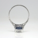 Vintage Art Deco 1930's 1.79ct t.w. Old European Cut Diamond & Lab Sapphire Engagement Ring Platinum