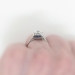 Vintage Art Deco 1930's 1.79ct t.w. Old European Cut Diamond & Lab Sapphire Engagement Ring Platinum