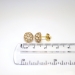 Estate Vintage 1ct t.w. Dome Ball Diamond Pave' Stud Earrings 18k