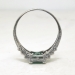 Antique Edwardian 1920's 1.78ct t.w. Emerald & Old European Cut Diamond Hand Engraved Platinum Ring