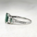 Antique Edwardian 1920's 1.78ct t.w. Emerald & Old European Cut Diamond Hand Engraved Platinum Ring