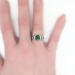 Antique Edwardian 1920's 1.78ct t.w. Emerald & Old European Cut Diamond Hand Engraved Platinum Ring