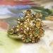 Vintage 1950's En Tremblant Multi-Stone Sapphire Emerald Ruby Diamond Flower Ring 18k