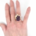 Vintage Estate 17.13ct t.w. Amethyst & Marquise Diamond Cocktail Anniversary Ring 18k