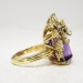 Vintage Estate 17.13ct t.w. Amethyst & Marquise Diamond Cocktail Anniversary Ring 18k