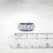 Art Deco 1930's Vintage 1.6ct t.w. Old European Cut Diamond & Sapphire Engagement Anniversary Ring Platinum