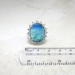 Vintage Estate 1970's 7.47ct t.w. Solid Boulder Opal & Diamond Halo Princess Di Ring 18k