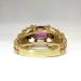 Vintage 1990's 1.47ct t.w. Natural Purple Sapphire & Diamond Two Angels Figural Ring 18k