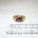 Vintage 1990's 1.47ct t.w. Natural Purple Sapphire & Diamond Two Angels Figural Ring 18k