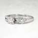 Art Deco 1930's .46ct t.w. Old Transitional Cut Diamond Engagement Ring Platinum