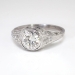 Vintage 1940's .91ct t.w. Old Transitional Cut Diamond Engagement Anniversary Ring Platinum