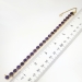 Estate Vintage 1990's 24.50ct t.w. Amethyst & Diamond Tennis Bracelet 18k Yellow Gold 7.25' Long