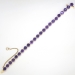 Estate Vintage 1990's 24.50ct t.w. Amethyst & Diamond Tennis Bracelet 18k Yellow Gold 7.25' Long