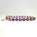 Estate Vintage 1990's 24.50ct t.w. Amethyst & Diamond Tennis Bracelet 18k Yellow Gold 7.25' Long