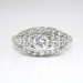 Vintage Art Deco 1930's .74ctw Old Cut Diamond Engagement Anniversary Ring Platinum