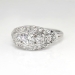 Vintage Art Deco 1930's .74ctw Old Cut Diamond Engagement Anniversary Ring Platinum