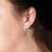 Antique Victorian 1860's 1.16ct t.w. Natural Turquoise & Old Mine Cut Diamond Earrings Platinum 18k