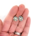 Antique Victorian 1860's 1.16ct t.w. Natural Turquoise & Old Mine Cut Diamond Earrings Platinum 18k