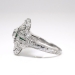 Edwardian 1920's 1.36ct t.w. Old European Cut Diamond & Emerald Engagement Anniversary Ring Platinum